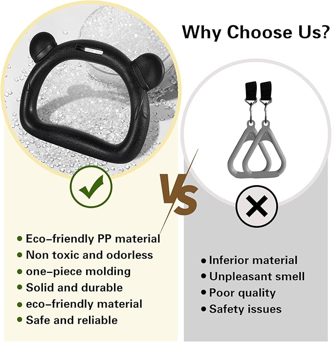 Kids Gymnastics Rings, Children's Home Gym Equipment, Children's Adjustable Strap Strength Training Rings, Pulling Rings for Physical Training