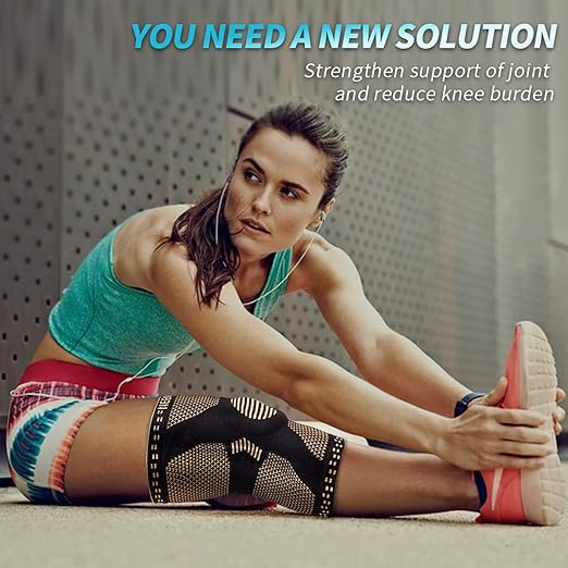 NEENCA Copper Knee Brace for Knee Pain, Knee Support with Patella Pad & Side Stabilizers, Compression Knee Sleeve for Sport, Workout, Arthritis, ACL, Joint Pain Relief, Meniscus Tear