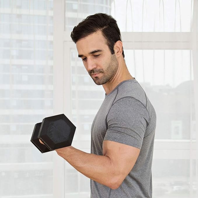 JFIT Rubber Hex Dumbbell