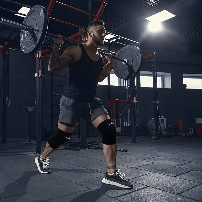 AEOLOS Knee Sleeves (1 Pair)，7mm Compression Knee Braces for Heavy-Lifting,Squats,Gym and Other Sports