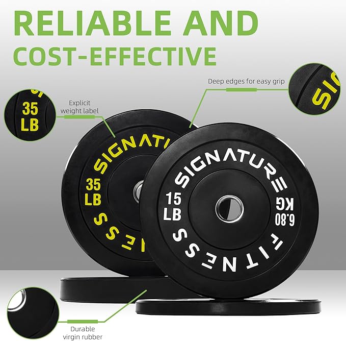 Fitvids Olympic Bumper Plates Set, 2" Weight Plates for Strength Training & Weightlifting, Paris or Set or Set with Barbell, Multiple Options