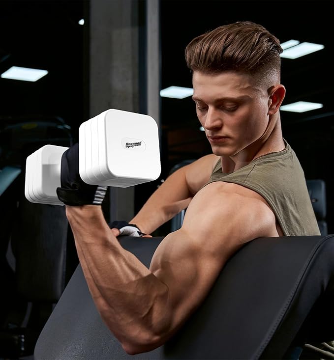 15LB 20LB 30LB 40LB 50LB Adjustable Dumbbell Set Free Weights Dumbbells Set for Women Men Hand Weights Sets Adjust Dumbbell Weight Sets for Home Gym Exercise Workout Strength Training Equipments