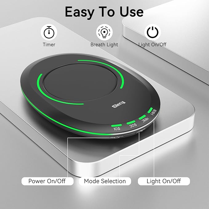 Ultra Slim Undetectable Mouse Mover, Mouse Jiggler with Adjustable Interval Timer & Breathing Light, Simulates Realistic Mouse Movement for Keeping Computer Laptop Active Office Home Remote Work
