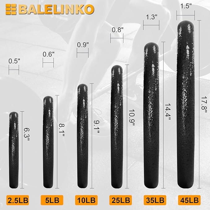 Balelinko Cast Iron 2-Inch Olympic Grip Plate Weight Plate for Strength Training, Weightlifting and Crossfit