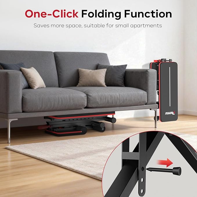 PASYOU Adjustable Foldable Weight Bench for Home Gym with 660LBS, Workout Bench for Incline Decline Flat Bench Press, Full Body Strength Training, Ideal for Small Space Apartment
