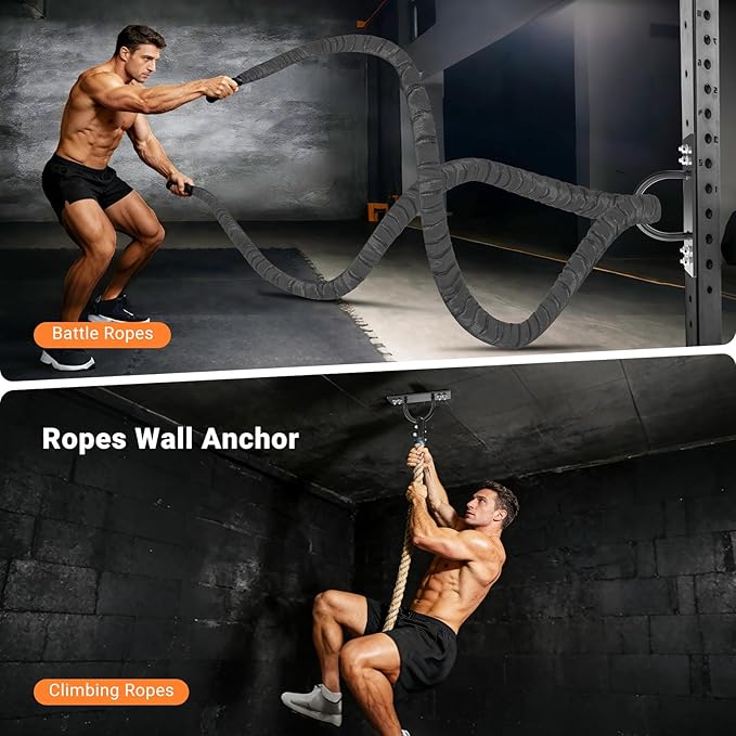 Battle Rope Anchor, Wall Ceiling Mount Bracket for Suspension Strap, Body Weight Strength Training Systems, Heavy Duty Hammock Hanging Kit for Battle Rope, Yoga and Gymnastic Rings,Boxing Equipment