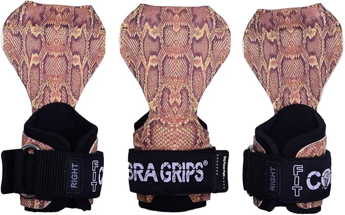 Cobra Grips Weight Lifting Gloves with Adjustable Neoprene Padded Wrist Wraps - Heavy Duty Alternative to Power Lifting Hooks for Deadlifts