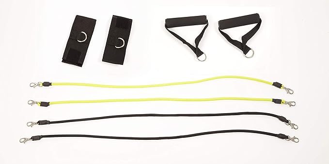 AB Doer 360 Accessory - 2 Sets of Resistance Bands, 2 Ankle Straps & 2 Handles to Provide Extra Resistance While Your Exercise!