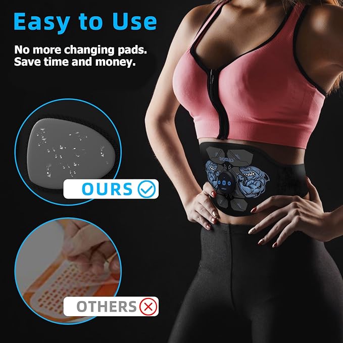 FDA Cleared ABS Stimulator Muscle Toner - Next Gen Ultra AB Toning Belt for Abdominal Belly Fat, Portable Tactical Stomach Trainer Machine, Vital Flex Core Workout Home Gym Fitness