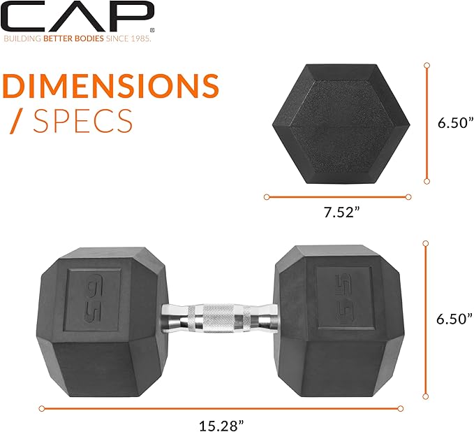 CAP Barbell Coated Dumbbell Weight | Multiple Options Pairs & Sets