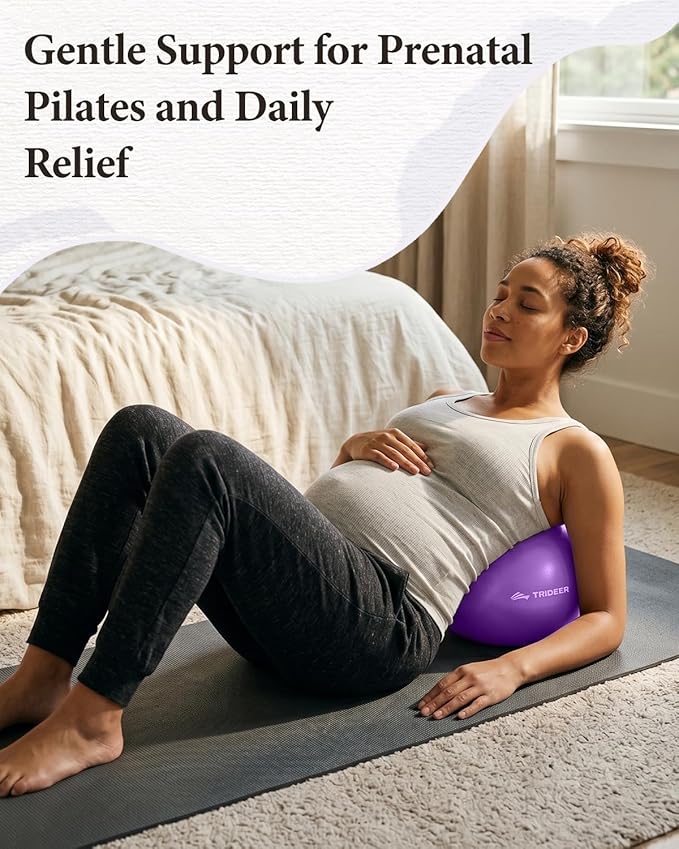 Trideer 9-Inch Pilates Ball, Small Exercise Ball for Yoga, Core Training, Physical Therapy, Balance, Stability and Stretching Pilates Equipment with Inflation Straw