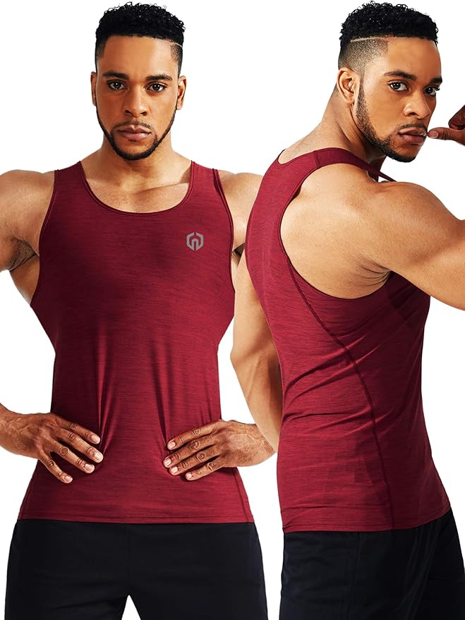 NELEUS Men's 3 Pack Athletic Compression Under Base Layer Sport Tank Top