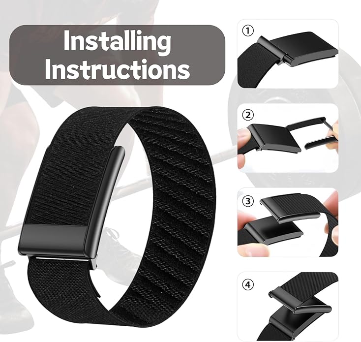 Vanet Nylon Straps Compatible with Whoop 5.0 Bands Peak, MG Life and One, Elastic Woven Strap Breathable Sport Adjustable Stretchy Braided Replacement Bands for Men Women [NOT for Gen 4], 2 Pack