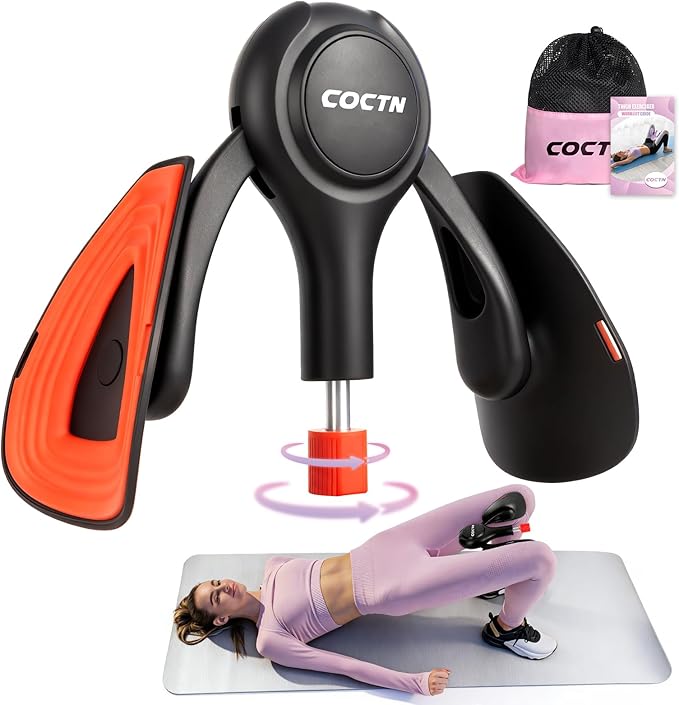 Thigh Trainer for Women, 15-70LB Adjustable Resistance Inner Thigh Exerciser for Pelvic Floor Muscle Repair, Thigh Workout Kegel Exercise Equipment for Shaping, Yoga & Weight Loss at Home Gym