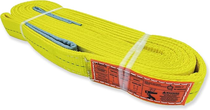 2-Ply Lifting Straps 2”x 20 ft Webbing Sling Tree Saver 1Pack Heavy Duty Web Strap Rigging Moving Towing Hoisting Gear KODIAK STRAPS