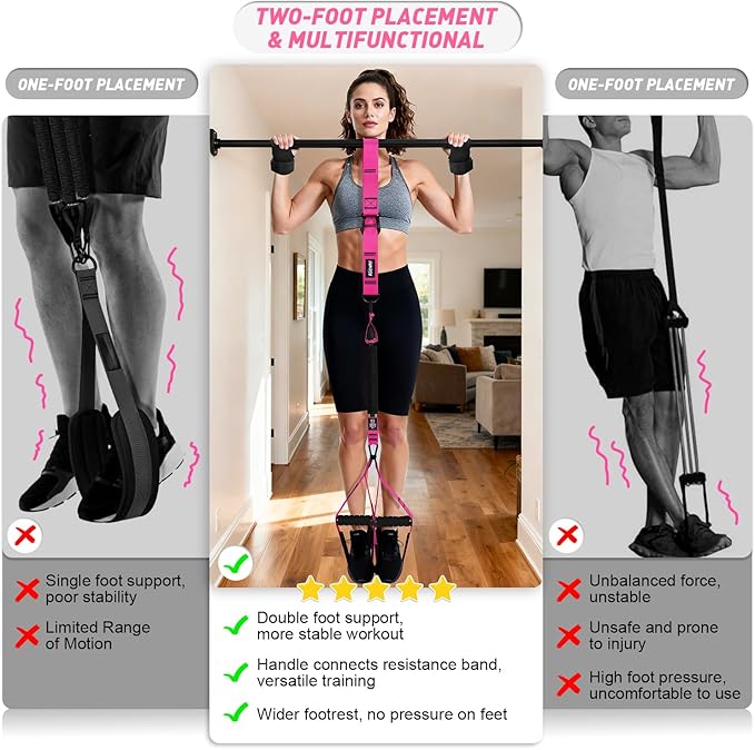 Upgraded Pull Up Assistance Bands for Women, Heavy Duty Resistance Bands with Handles, Exercise Band with Door Anchor, Workout Band Set for Pull Up Bar, Full Body Sculpting,Muscle Training, Home Gym