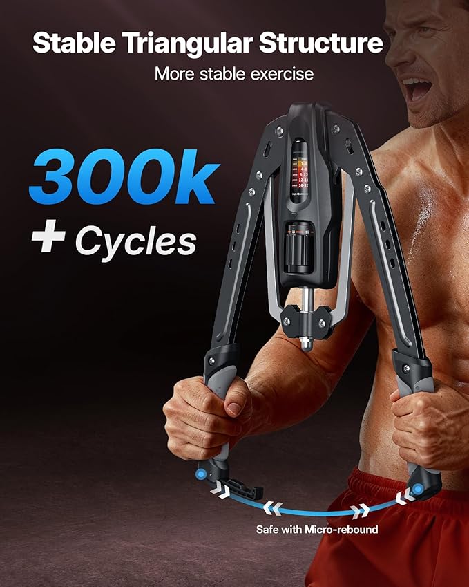 Merach Twister Arm Trainer, 22-440lb Hydraulic Power, Adjustable Home Chest Expander, Shoulder Muscle Training Fitness Equipment, Arm Enhanced Exercise Strengthener