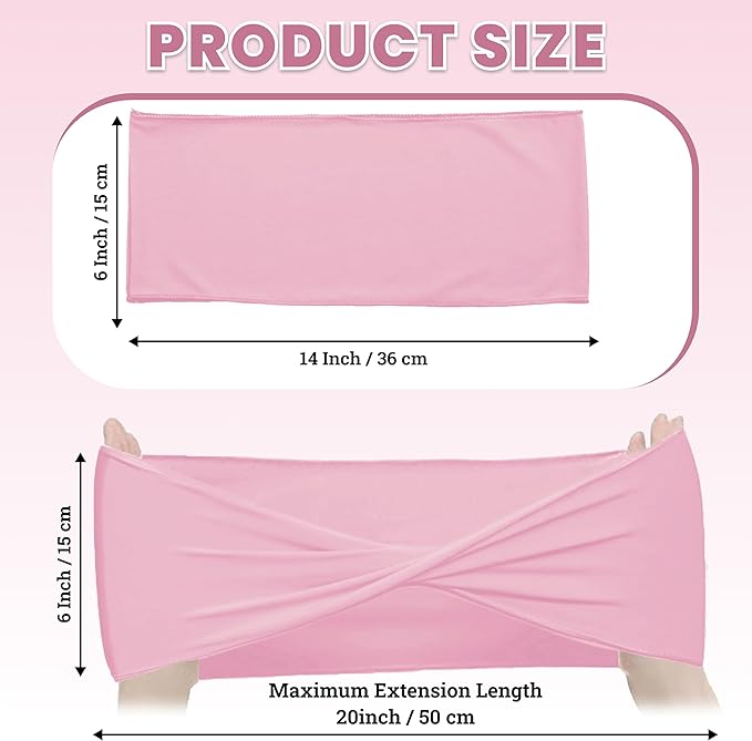MDS Pack of 125 Spandex Chair Sashes Bows Elastic Stretch Dining Chair Bands Ties Without Slider Buckle Universal fits for Wedding Baby Shower Birthday Party Banquet Event Decoration - Pink