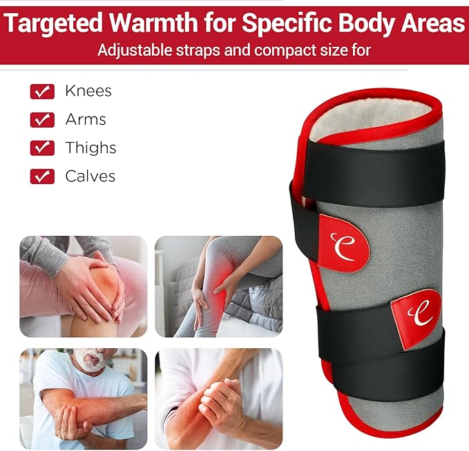Comfytemp Leg Heating Pad, FSA Eligible Items Only List Wearable Heat Pad for Leg and Calf, HSA Electric Heat Wrap for Knee/Arm/Hamstring Soothing Warmth, Birthday Gifts for Women Wife Mom Her (S/M)