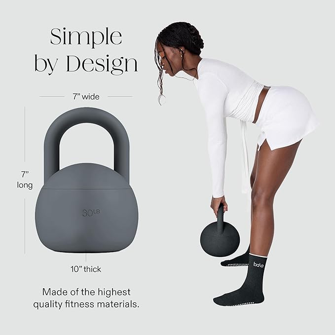 Bala Kettleball, Soft Kettlebell for Women - Kettlebells Strength & Core Training Equipment for Home Gym Workouts - Anti-Slip Grip Exercise Weights with Cushioned Impact-Resistant Base