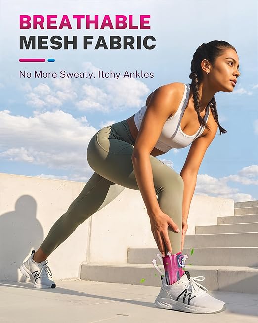 Ankle Brace for Women Men with Quick Lace Up, Adjustable Figure 8 Compression Support for Achilles Tendonitis, Ankle Sprain & Swelling Relief for Volleyball, Running & Daily Wear, L
