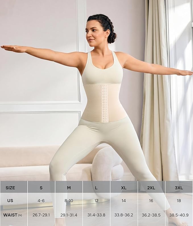 Eleady Waist Trainer for Women Corset Shapewear Tummy Control Adjustable Belly Binder Post Partum