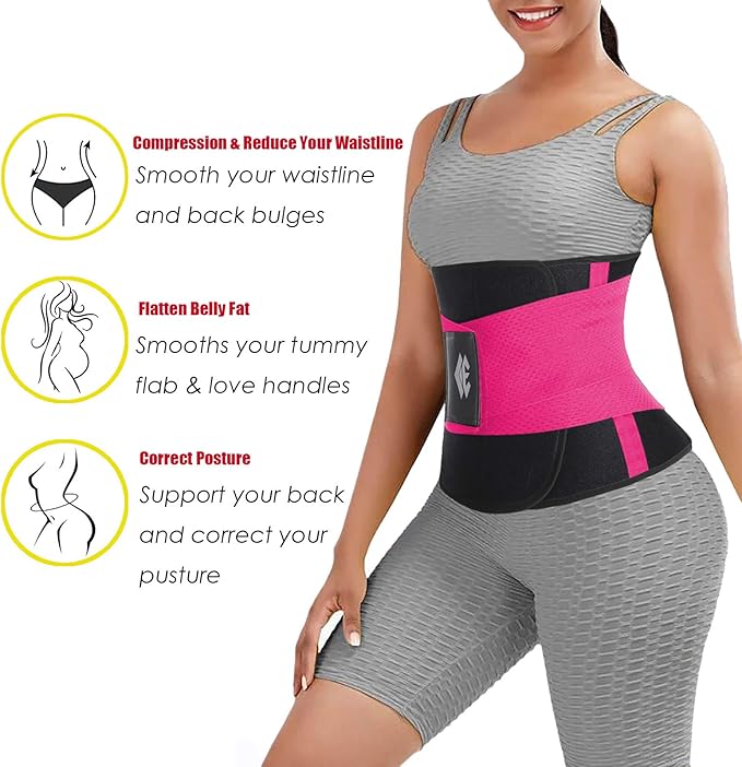 ChongErfei Waist Trainer Belt for Women Man - Waist Trimmer Ab Belt - Tummy Control Body Shaper
