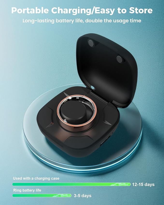 Smart Ring for Women Men Fitness Tracker with Blood Oxygen,Heart Rate,Sleep Monitoring,Step Counting,for iPhone and Android,Waterproof smart blood pressure monitor,No Subscription Fees (Rose Gold, 10)