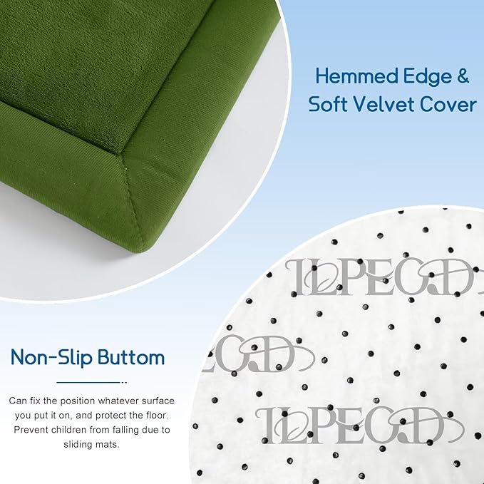 Baby Play Mat for Floor Nursery Muscle Mat Area Rug Playroom Rug 50"x50" Memory Foam 1.3" Thick Crawling Mat for Babies,Toddlers, Infants,Kids (Moss Green)