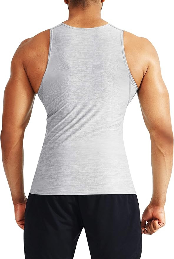 NELEUS Men's 3 Pack Athletic Compression Under Base Layer Sport Tank Top