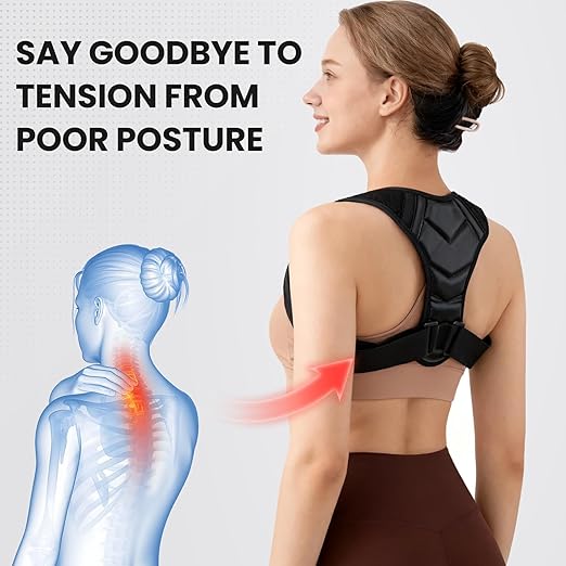 Posture Corrector for Men & Women,back posture corrector for men,posture brace,back straightener posture corrector,Adjustable Upper Back Shoulder Brace, Back Straightener for Neck, Spine Alignment, Improve Posture, Comfortable & Breathable, L/XL