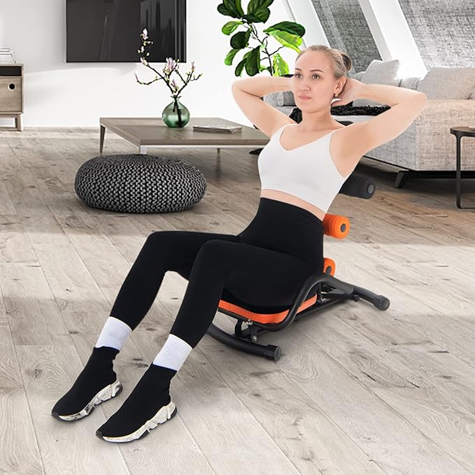 Goplus Core & Abdominal Trainers, Twister Trainer Ab Exercise Machine Height Adjustable Incline Workout Equipment Ab Rocket Exerciser