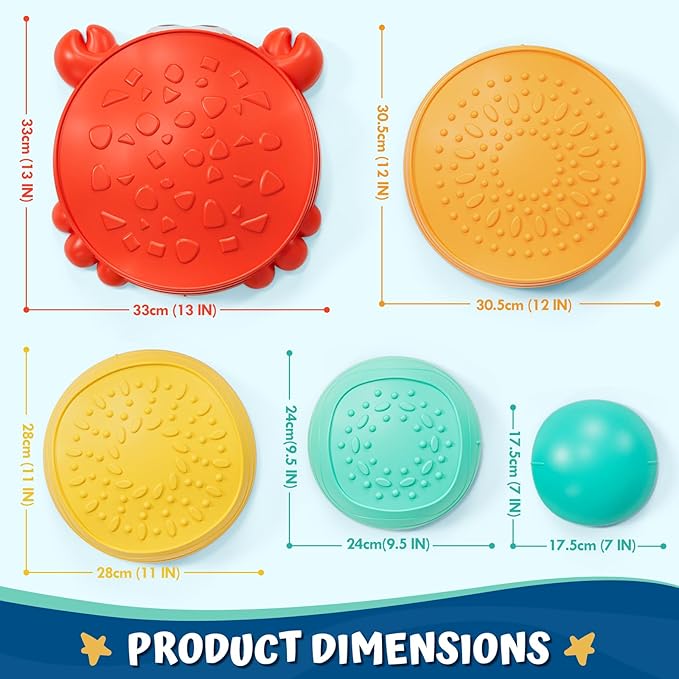 Lehoo Castle Stepping Stones for Kids, Non-Slip Toddler Stepping Stones, Indoor & Outdoor Sensory Toys for Toddlers 1-3, Balance Board Obstacle Course for Kids 3-5