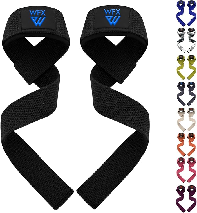 Weight Lifting Straps Wrist Support Padded Neoprene Gym Cross Training Hand Bar Weightlifting Straps Fitness Bodybuilding Power Exercise Grips Deadlift Men Women
