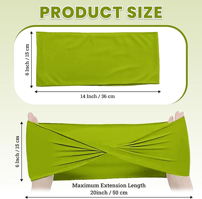 MDS Pack of 200 Spandex Chair Sashes Bows Elastic Stretch Dining Chair Bands Ties Without Slider Buckle Universal fits for Wedding Baby Shower Birthday Party Banquet Event Decoration - Apple Green