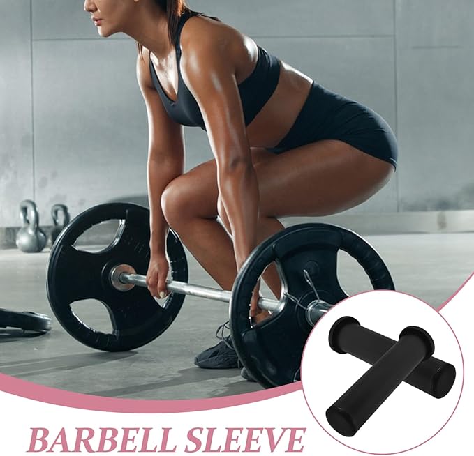 POPETPOP Barbell End Sleeves for Weight Lifting Sturdy Plastic Barbell Handle Grips 2-Piece Adapter Set for Dumbbells and Weight Bars Fitness Equipment Accessories