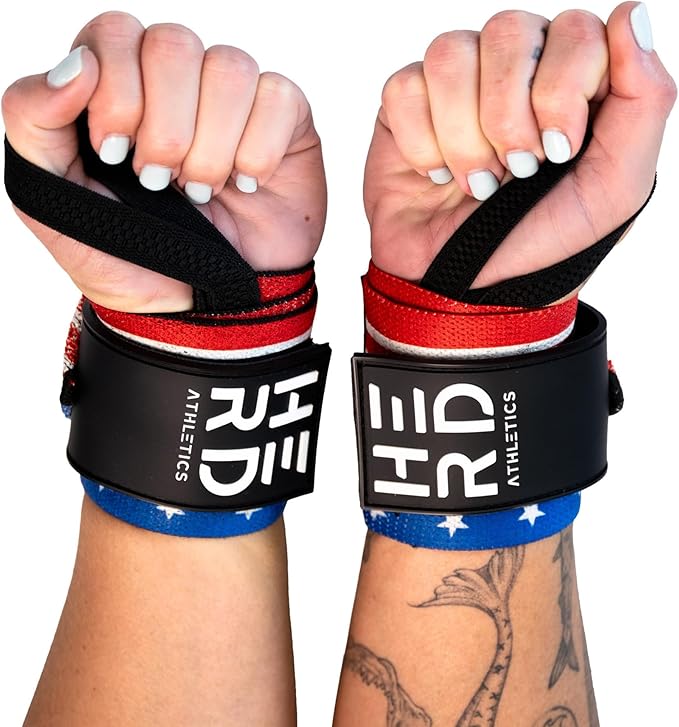 Weightlifting Wrist Wraps – 12" & 18" Adjustable Support with Thumb Loop – Medium Stiffness for Powerlifting, Olympic Lifting, Functional Fitness, Bodybuilding