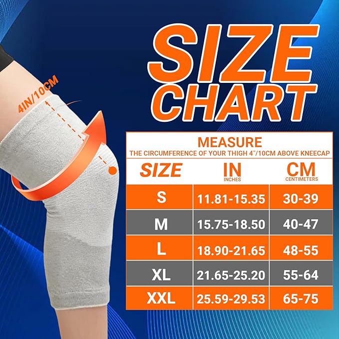 Knee Sleeves For Women Bamboo Pair Compression Leg Brace Pain Arthritis Plus Size Wraps Relief Running Sleeping Under Soft Elastic Vendas Para Rodillas Protector Gym Mujer Rodilleras Weightlifting(Black,X-Large)