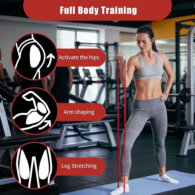 Nexora Resistance Bands Set, 5 Pack 8-125 lbs Natural Rubber Exercise Bands with Door Anchor Soft Handles Storage Bag, Heavy Duty Workout Bands for Men Women Home Gym Yoga Pilates Physical Therapy