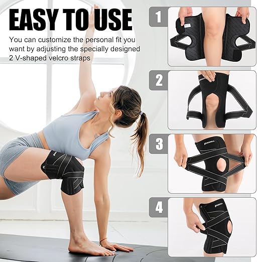 NEENCA Knee Brace for Women & Men, Compression Knee Support with X-Straps Design - ACL, MCL, PCL, Meniscus Tear & Arthritis Pain Relief - Stabilizing Joint with Side Stabilizers & Patella Gel Pads