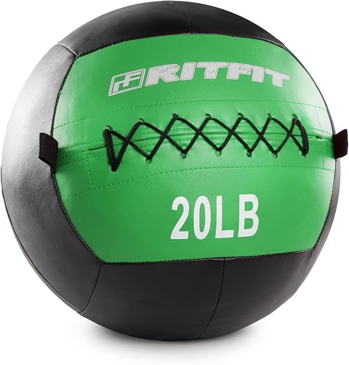 RitFit Soft Medicine Ball/Wall Ball for Strength and Conditioning Workouts, Core Training