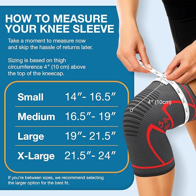 UFlex Athletics Knee Brace for Men and Women Knee Compression Sleeve Support for Arthritis Joint Pain Relief, Workout, Swelling, Sports, Circulation, Running, Recovery Support for ACL & Meniscus Tear