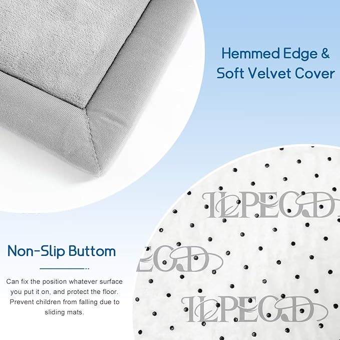 Baby Play Mat for Floor Nursery Rug Muscle Mat Area Rug Playroom Rug 39"x59" Playpen Mat Memory Foam 1.3" Thick Crawling Mat for Babies,Toddlers, Infants, Kids,A Light Gray