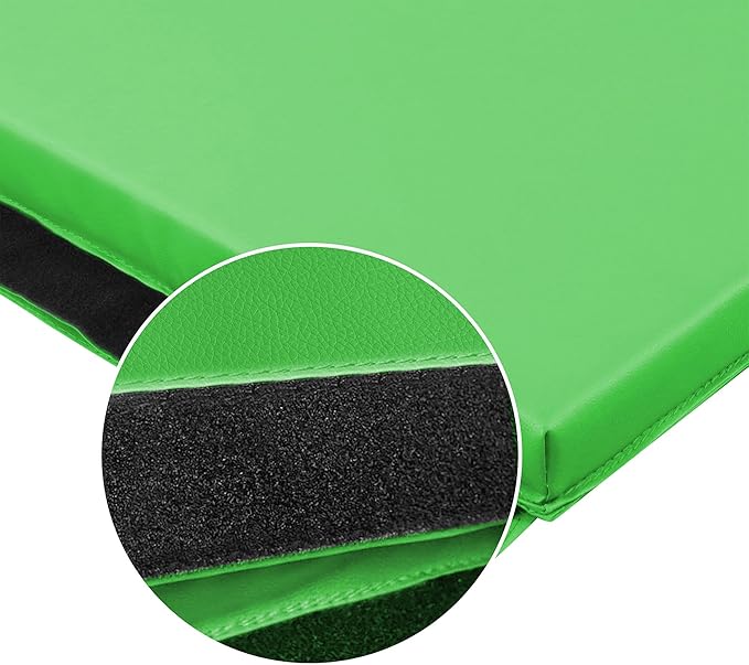 BalanceFrom 6x4 Feet 4-Panel Folding Gymnastics Mat – 2-Inch Thick Pad with Vinyl Surface and Carrying Handles for Tumbling, Yoga, Pilates, Home Workouts, and Martial Arts