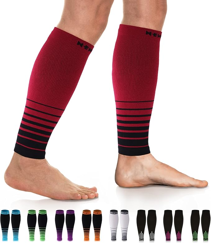 NEWZILL Compression Calf Sleeves (20-30mmHg) for Men & Women Perfect Option to Compression Socks for Running Travel Nursing