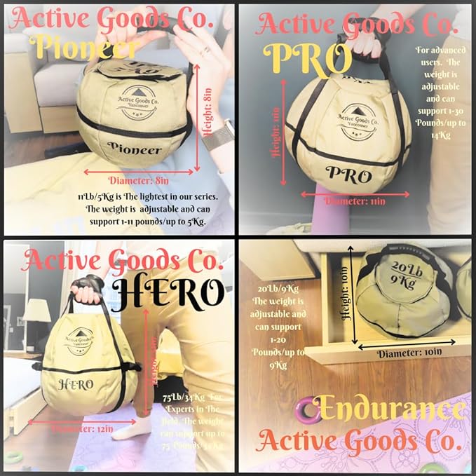 ActiveGoodsCo. Kettlebell Sandbag for fitness workout, different sizes 11Lb to 75lb. Visit to see the options…