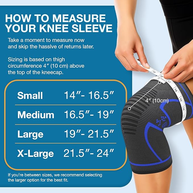 UFlex Athletics Knee Brace for Men and Women Knee Compression Sleeve Support for Arthritis Joint Pain Relief, Workout, Swelling, Sports, Circulation, Running, Recovery Support for ACL & Meniscus Tear