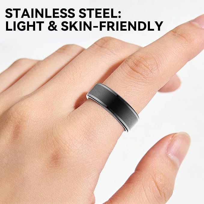 Smart Ring for Women Men,Fitness Ring with 24/7 Activity Tracking,Stress,Sleep Monitoring,No APP Subscription Fees,Compatible with iOS & Android, HarmonyOS Black, 12#