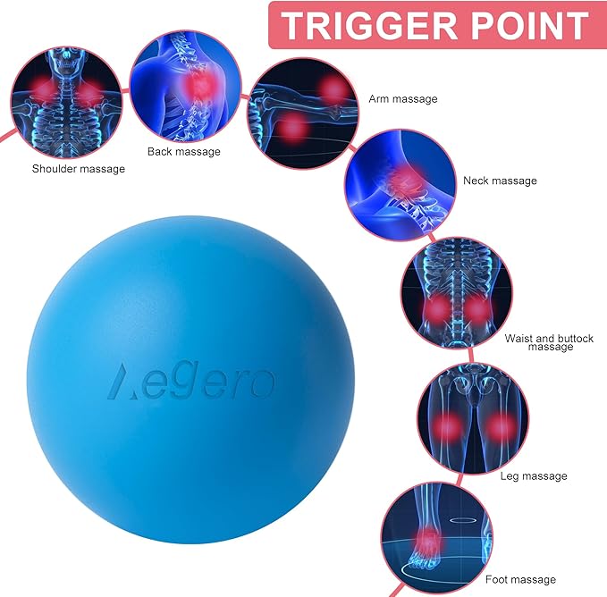 Massage Lacrosse Balls for Myofascial Release,Yoga Deep Tissue Massage,Trigger Point Therapy and Foot Plantar Fasciitis,Muscle Soreness Massager Ball (2Pack, Yellow and Green)