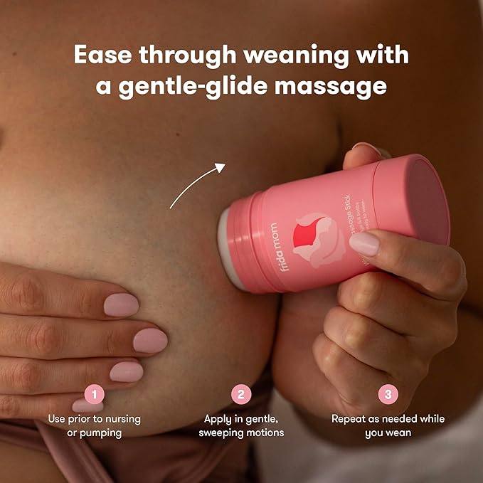 Frida Mom Weaning Massage Stick, Breast Milk Weaning Balm Stick, Stop Breastfeeding Naturally, Infused with Cabbage & Aloe